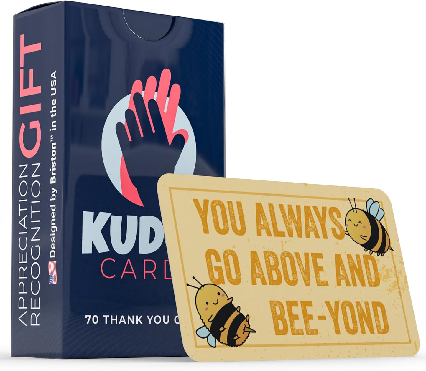 A set of 70 colorful Kudos Cards designed for appreciation and recognition, perfect for school lunchbox notes, employee motivation, teacher rewards, and inspirational gifting. Blank back for personalized messages.