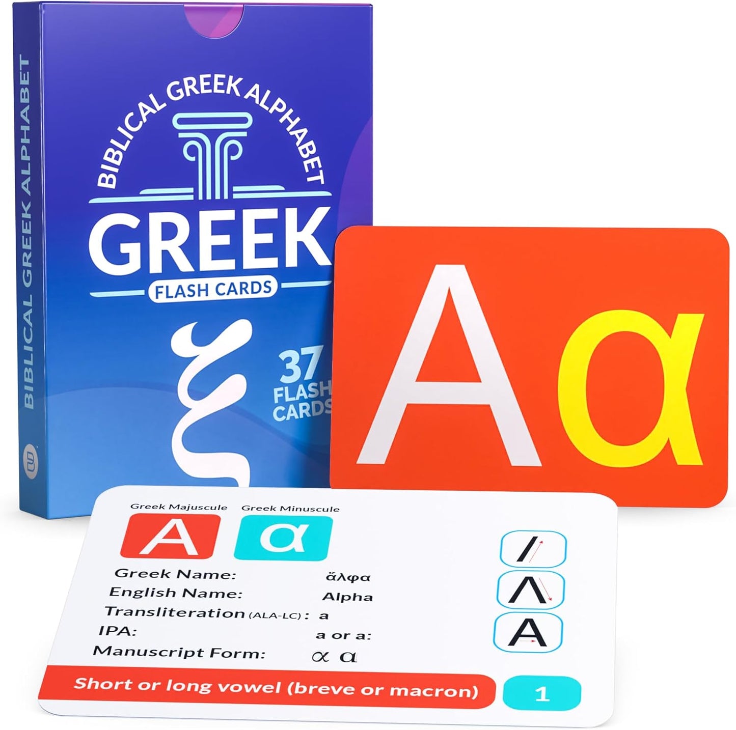 Biblical Greek Alphabet Flash Cards β 25 Essential Letters with Pronunciation & Memory Aids β Best Educational Tool for Learning Ancient Greek