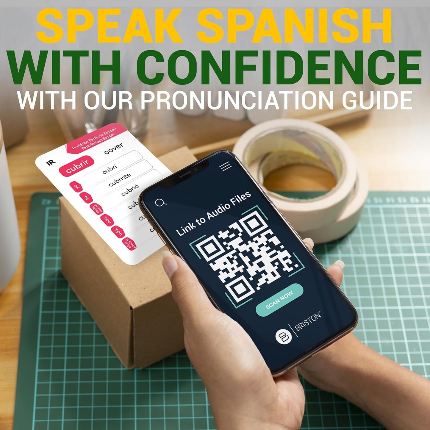 Spanish Verb Conjugation Flash Cards with 9 Tenses (1,000 Verbs 500 Cards) Educational Language Learning Resource for Memory & Sight Words – Fun Game Play - Kids, Grade School, Classroom or Homeschool