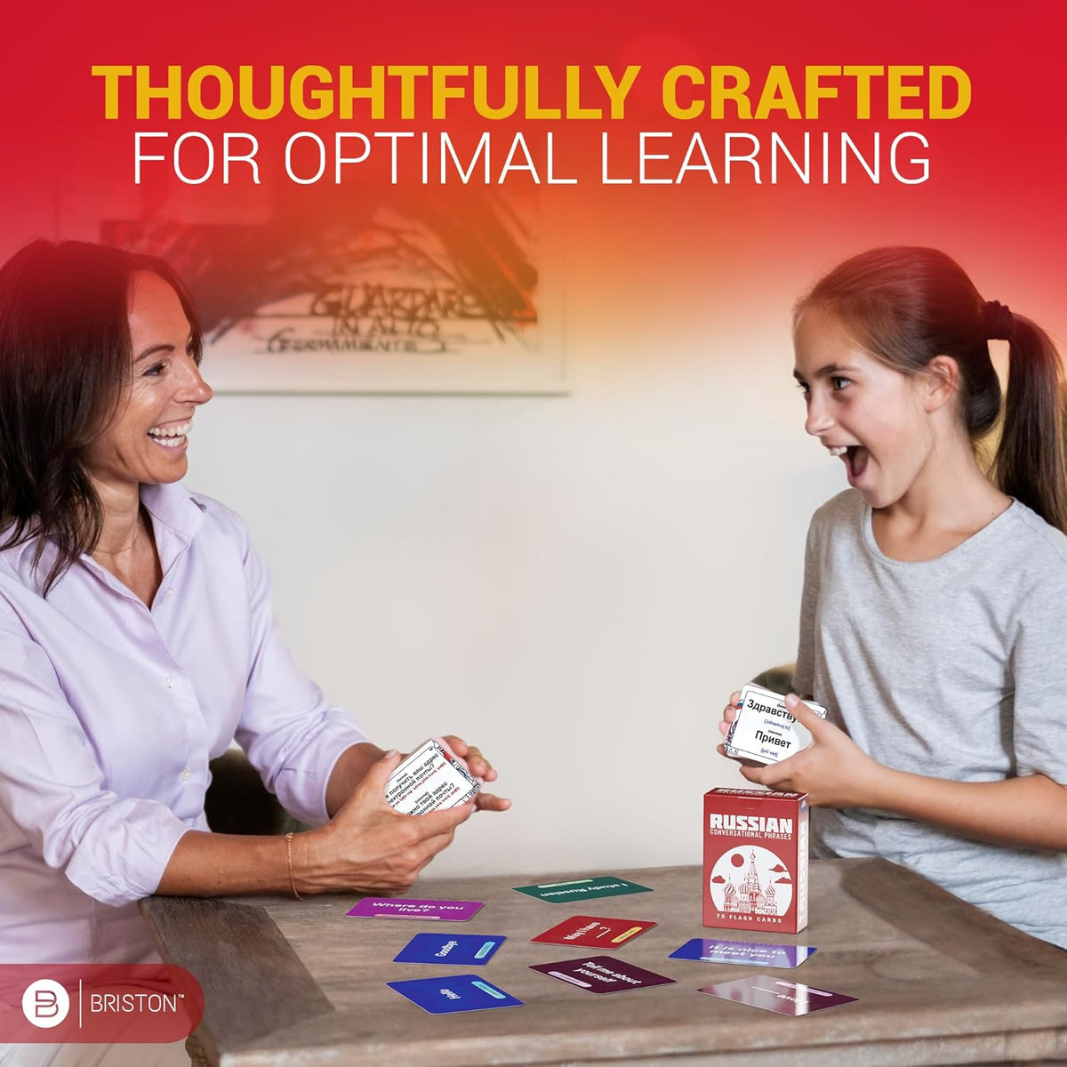Briston Russian Flash Cards with Audio – 75 Conversational Phrases