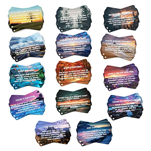 Image Alt Text: Addiction recovery affirmation cards with uplifting messages for motivation, healing, and relapse prevention – ideal for therapy, counseling, and support groups.