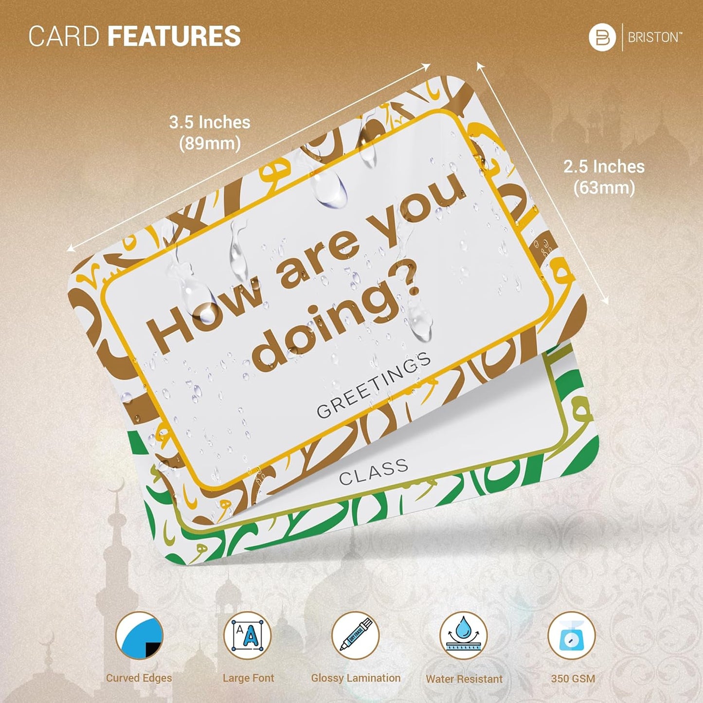 Arabic Conversational Phrase Flash Cards with essential phrases for everyday communication, designed for learners of all levels to enhance speaking and comprehension skills.