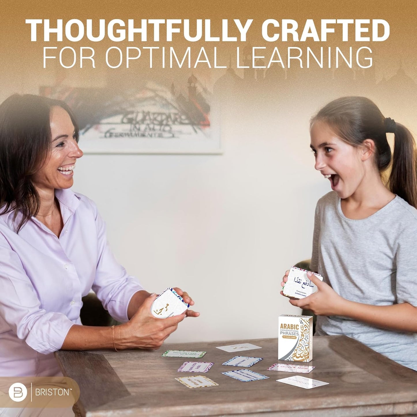 Arabic Conversational Phrase Flash Cards with essential phrases for everyday communication, designed for learners of all levels to enhance speaking and comprehension skills.