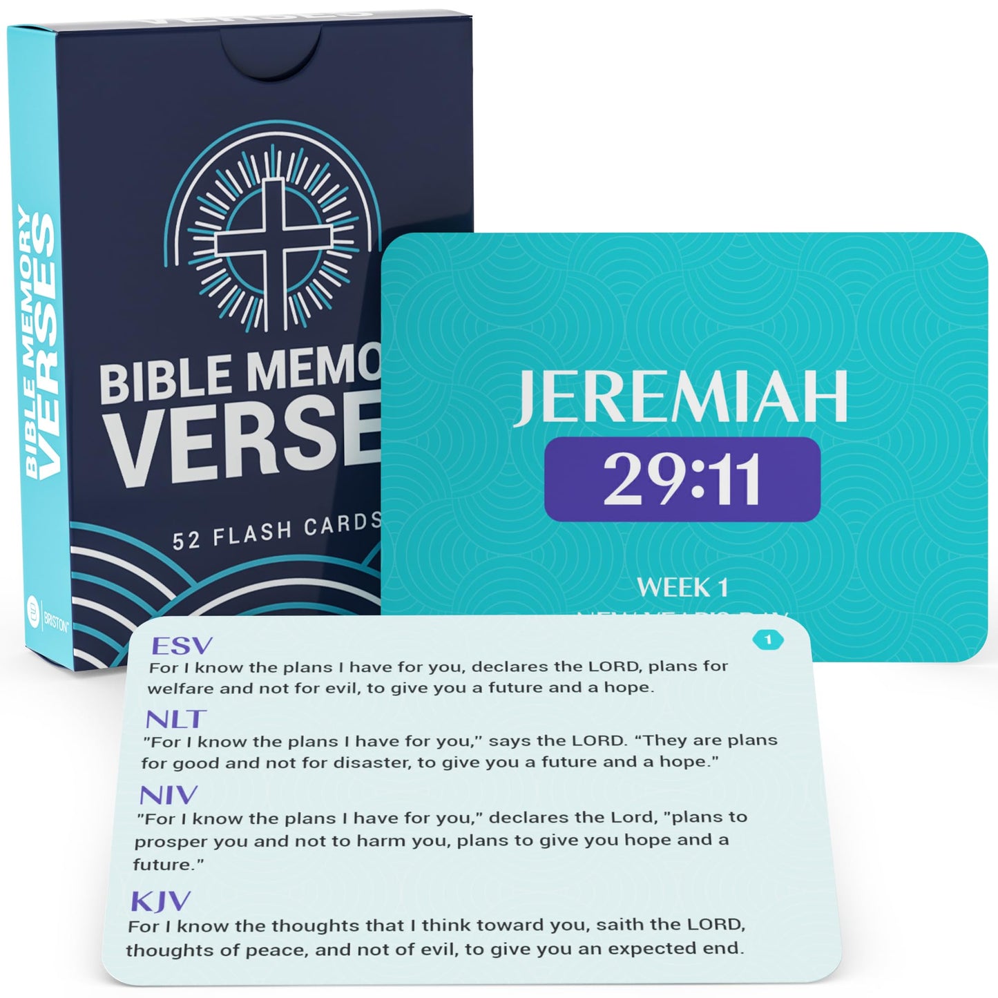 Bible Memory Verse Flash Cards featuring scripture verses for learning and memoization.