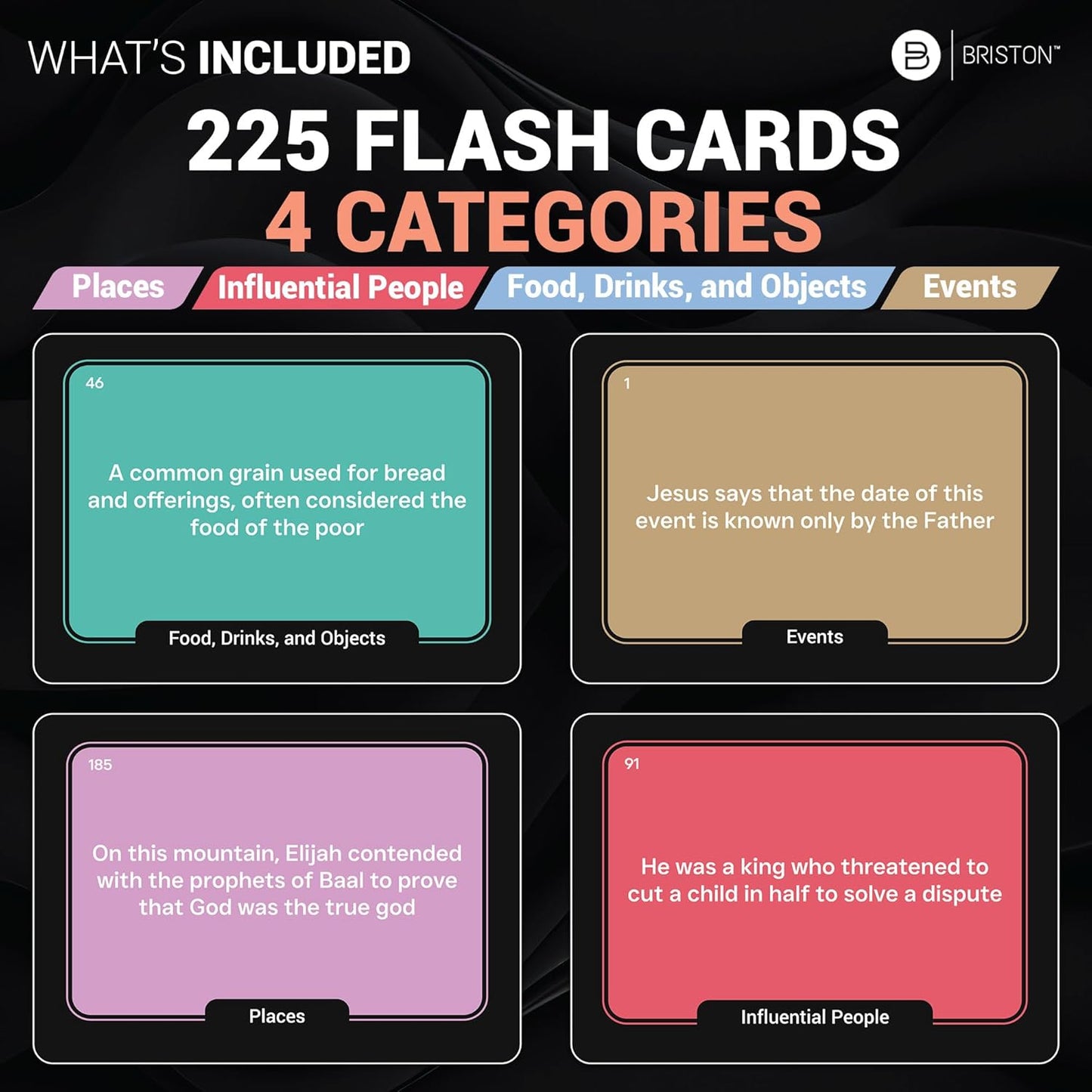 Briston Holy Trivia Bible Card Game – A fun and educational faith-based trivia game for families, church groups, and classrooms. Perfect for Bible study and learning games for kids.