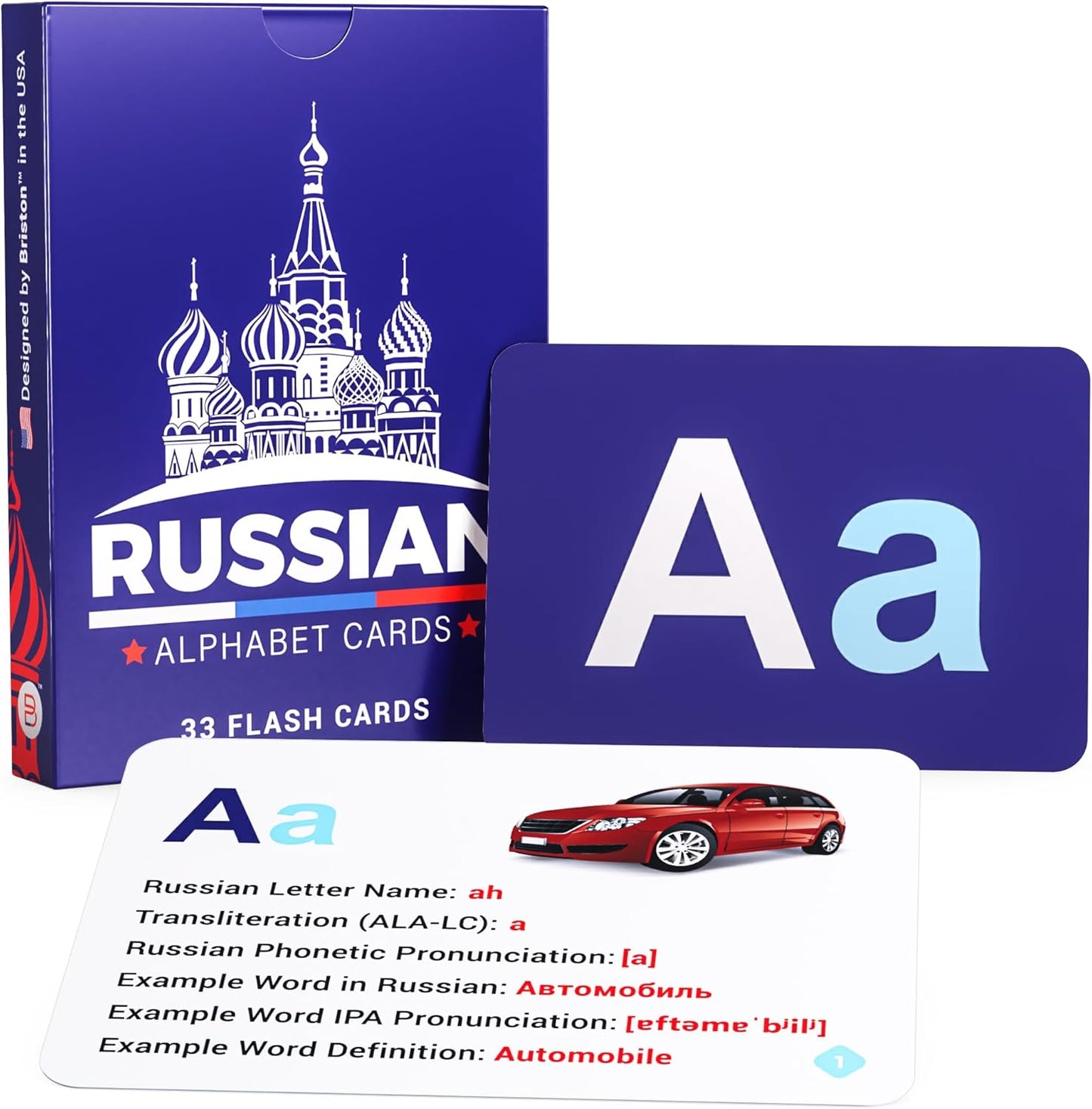 Russian Cyrillic Alphabet Flashcards – Educational Language Learning Tool for Beginners