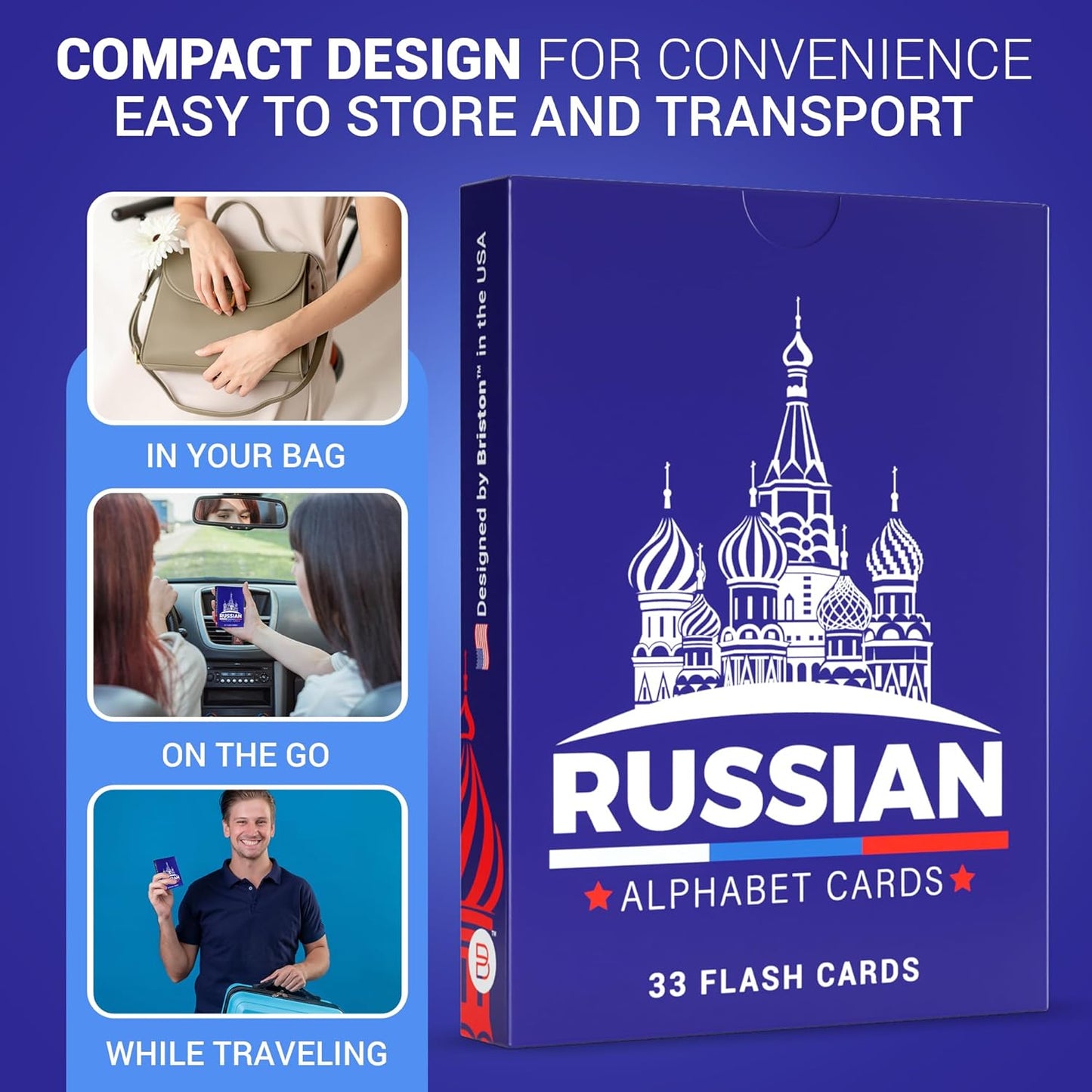Russian Cyrillic Alphabet Flashcards – Educational Language Learning Tool for Beginners