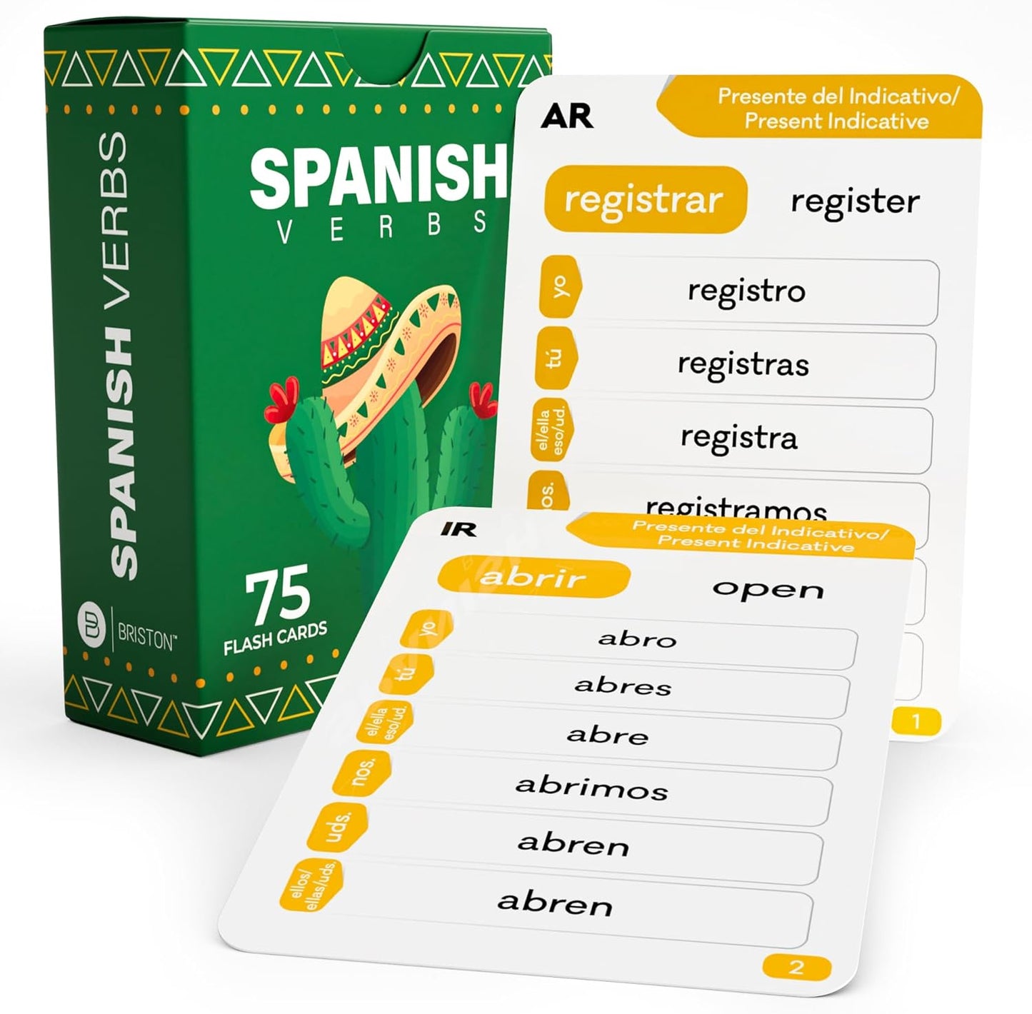 Spanish Verb Conjugation Flash Cards – Learn & Master 150 Essential Verbs with Easy-to-Follow Conjugations for Students & Language Enthusiasts
