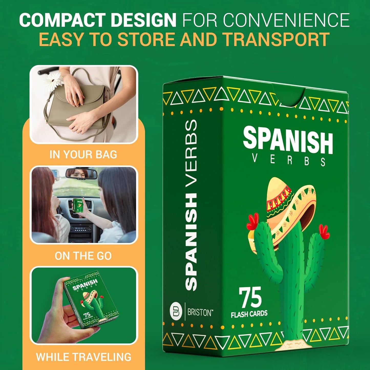 Spanish Verb Conjugation Flash Cards – Learn & Master 150 Essential Verbs with Easy-to-Follow Conjugations for Students & Language Enthusiasts