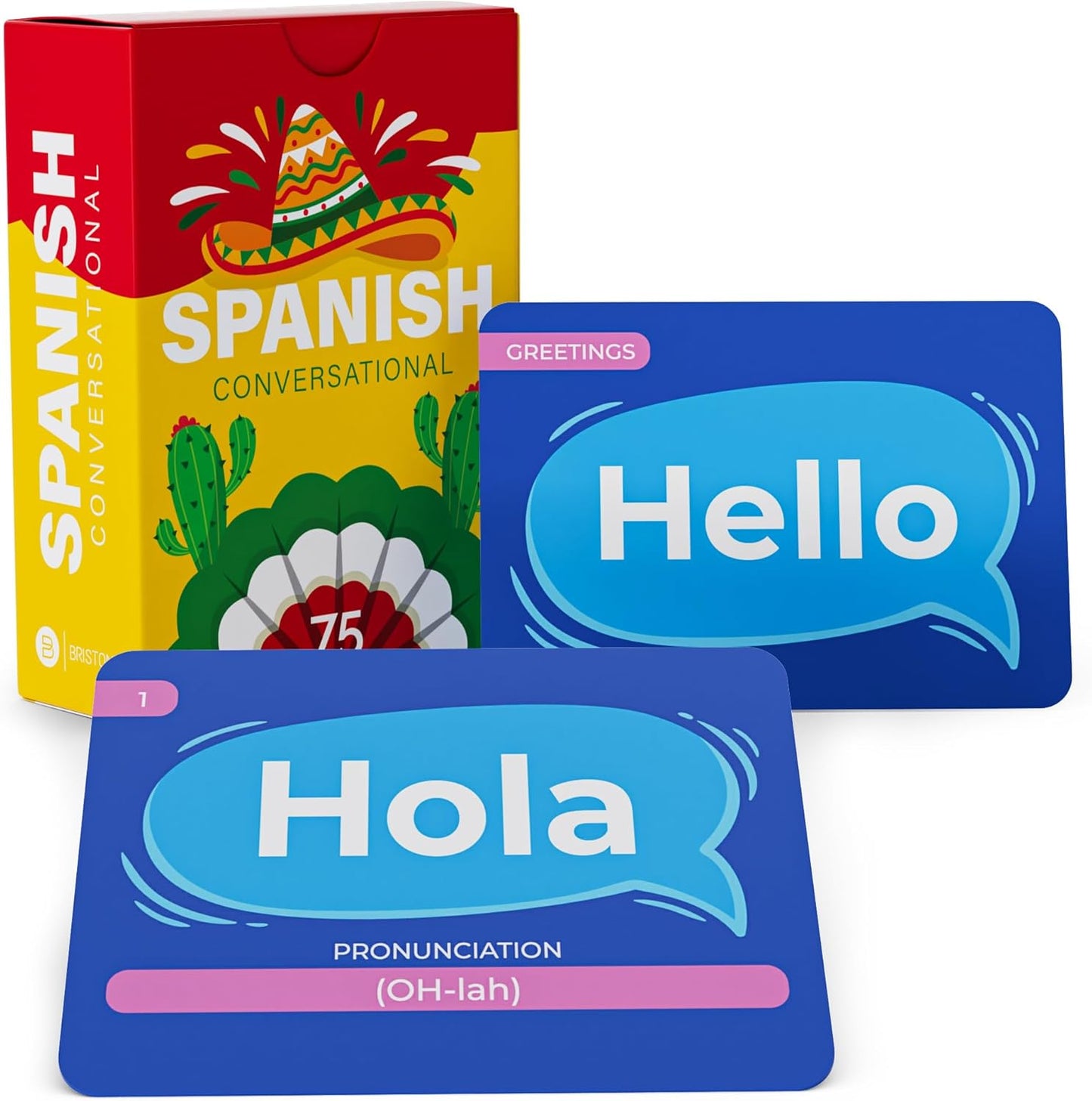 Spanish phrase flashcards for beginners – Essential conversational phrases for travel, study, and everyday use – Durable, compact, and engaging language learning tool.