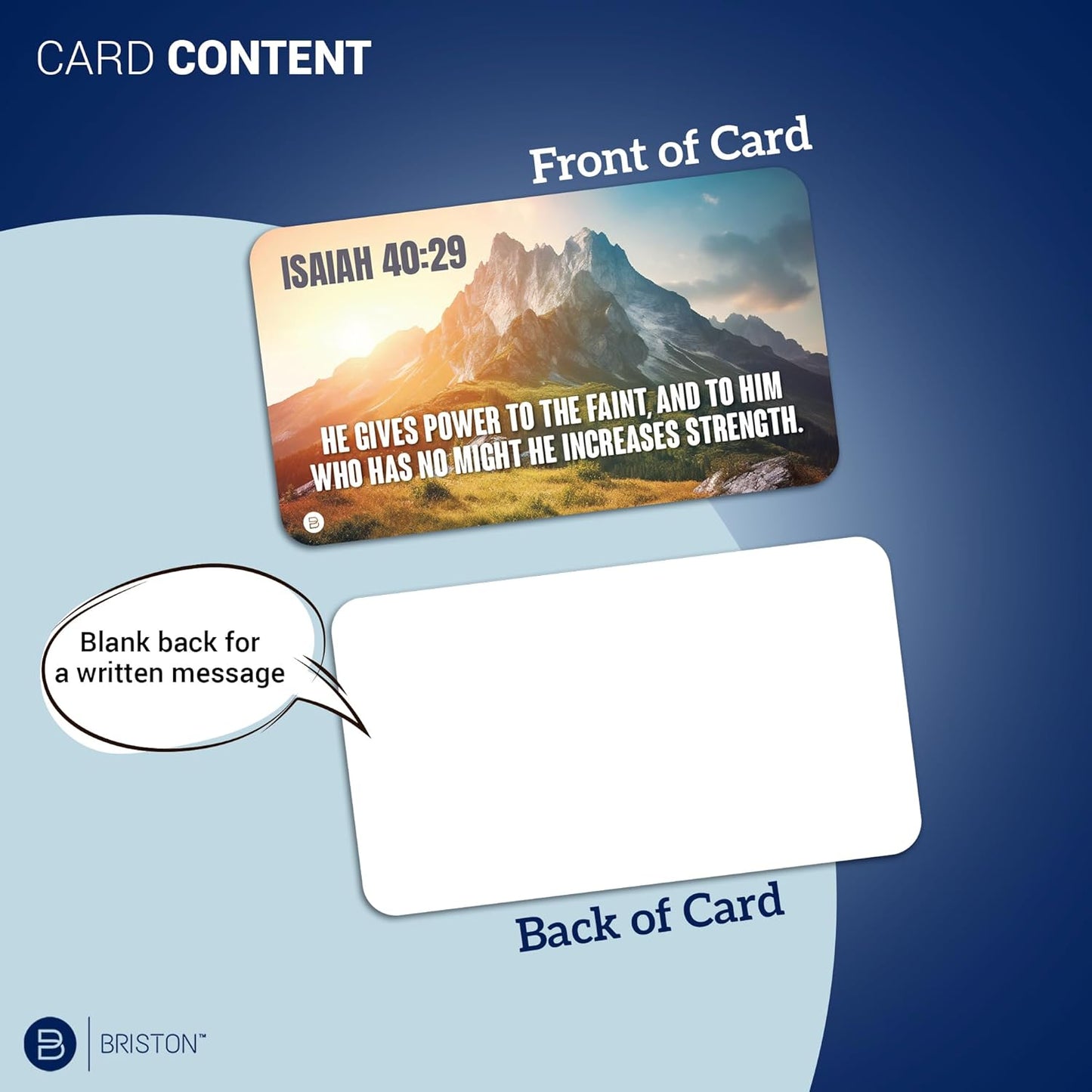 Stack of Briston Bible Verse Encouragement Cards featuring colorful designs and inspirational scripture quotes, perfect for sharing faith and positivity.