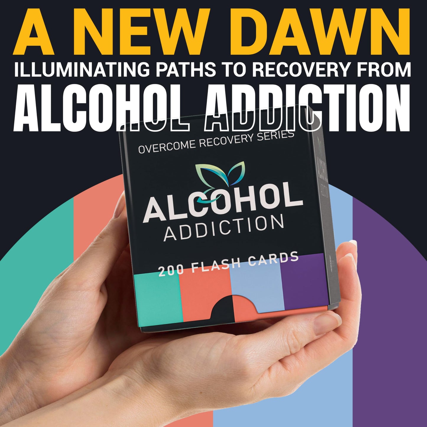 Alcohol addiction recovery tools – supportive flashcards for sobriety, motivation, and personal growth, ideal for therapy, counseling, and group sessions.