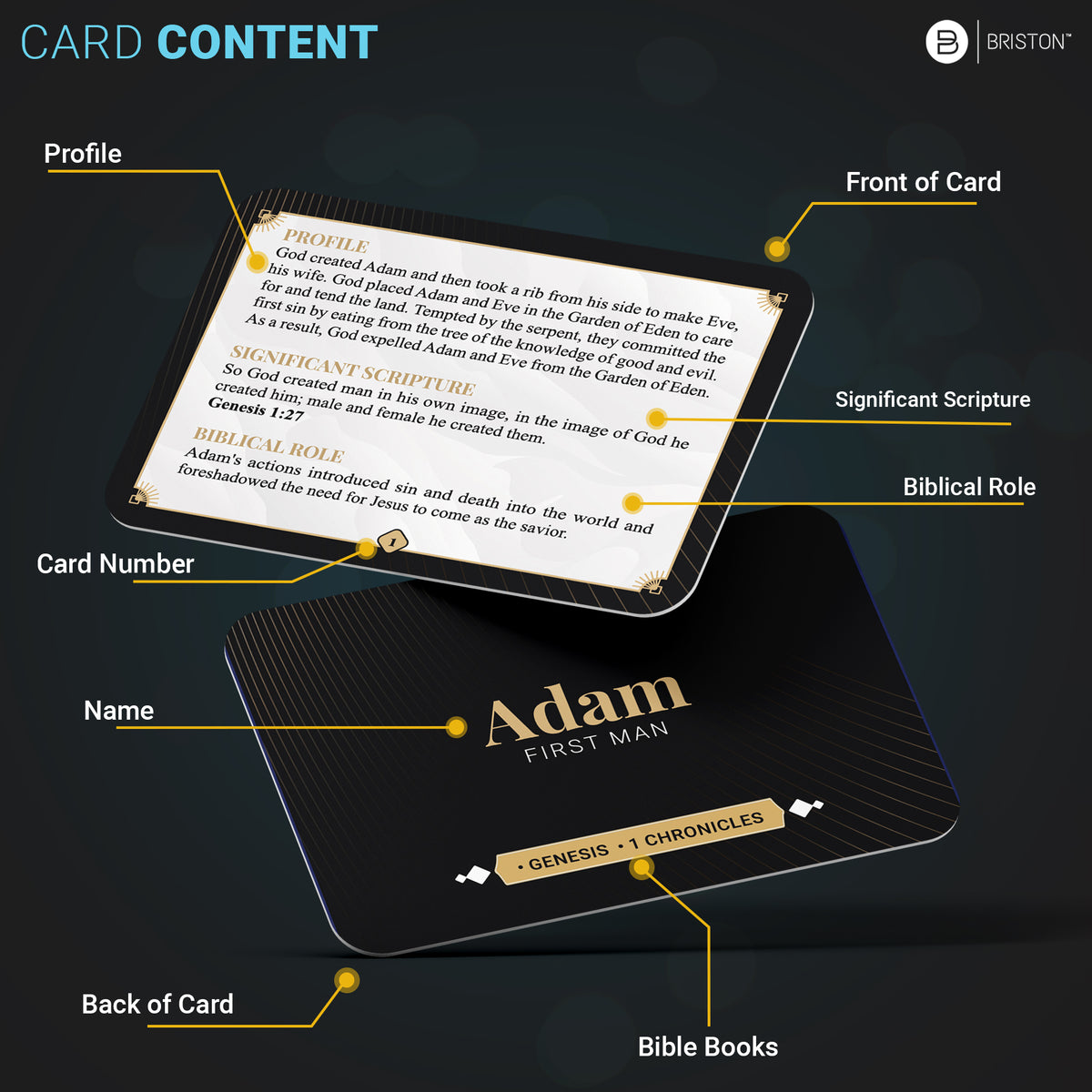Old Testament Bible Flash Cards – 75 Biblical Characters