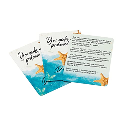 90 Piece Starfish Story Cards & Mini Keepsake Starfish - Appreciation & Recognition Notecards with Envelopes - for Teacher Gifts, Kids Lunch Box Notes, Student/Volunteer Rewards, Employee Motivation