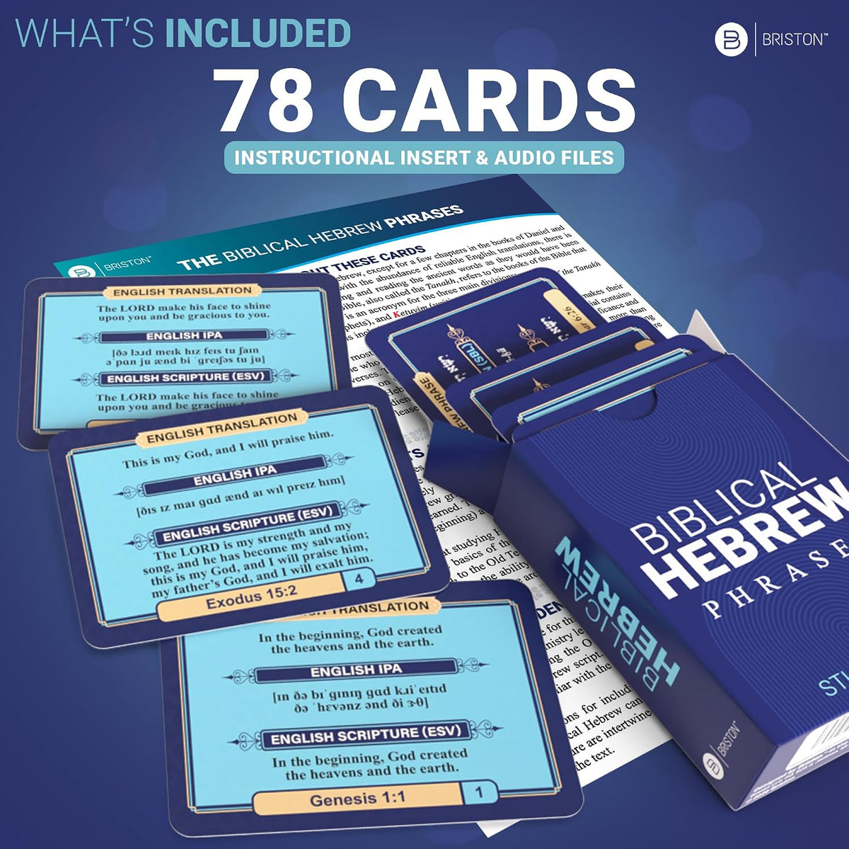 Biblical Hebrew Phrase Flash Cards with Audio – 75 Scripture Phrases