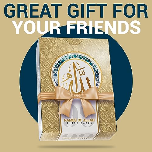 99 Names of Allah Flashcards: Dual Language Quranic Verses - Asma Ul Husna Cards for Memorization & Insight - Arabic & English, Eid & Ramadan Gift - Eid Al Adha Learning, Black & Gold Design – Briston