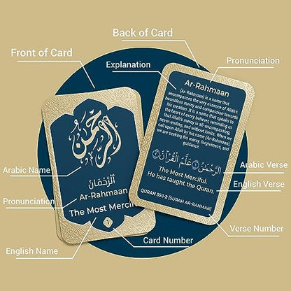 99 Names of Allah Flashcards: Learn, Reflect, and Connect