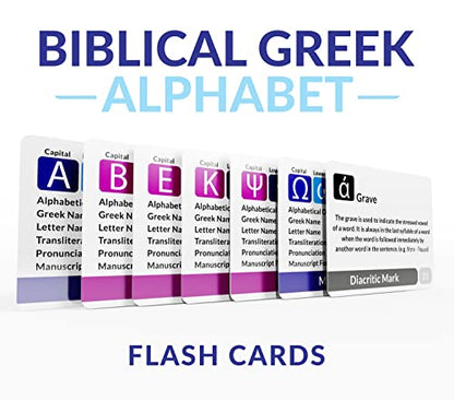 Biblical Greek Alphabet Flash Cards – Educational Language Learning Resource for Memory & Sight Words - Fun Game Play - Grade School, Classroom, or Homeschool Supply – Briston Brand