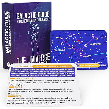 Briston 88 Constellation Astronomy Flash Cards: STEM Comprehensive Study - Celestial & Star Diagrams - Universe Exploration for Students, Teachers, Hobbyists, Grade School & Homeschool Learning