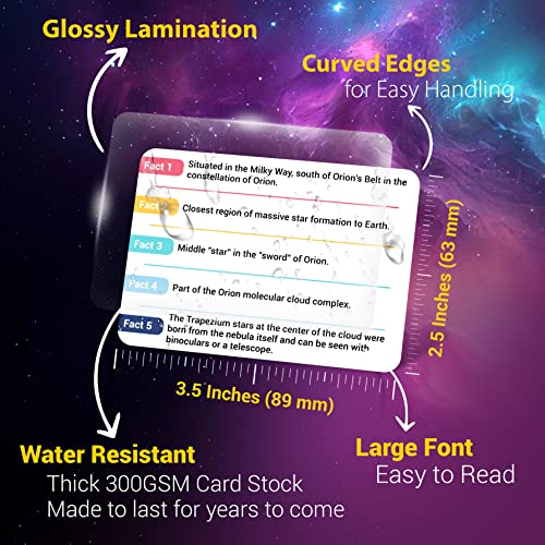 75 Space Flash Cards – STEM Learning Resource - Solar System, Stars, Galaxies, Planets, Satellites, Universe - Astronomy Flashcards for Science Students & Future Astronauts – Grade School & Homeschool