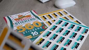 Spanish Vocabulary Stickers – 560 English-Spanish Bilingual Labels