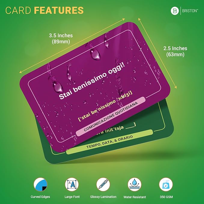 Italian Conversation Flash Cards – 300 English-to-Italian Phrases
