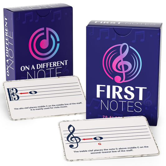 Briston Musicians Combo Beginner & Intermediate 140 Flashcards - First Notes & On a Different Note Pack - Band Kids & Music Education - Teacher or Home Study Learning Tool for Students of The Arts