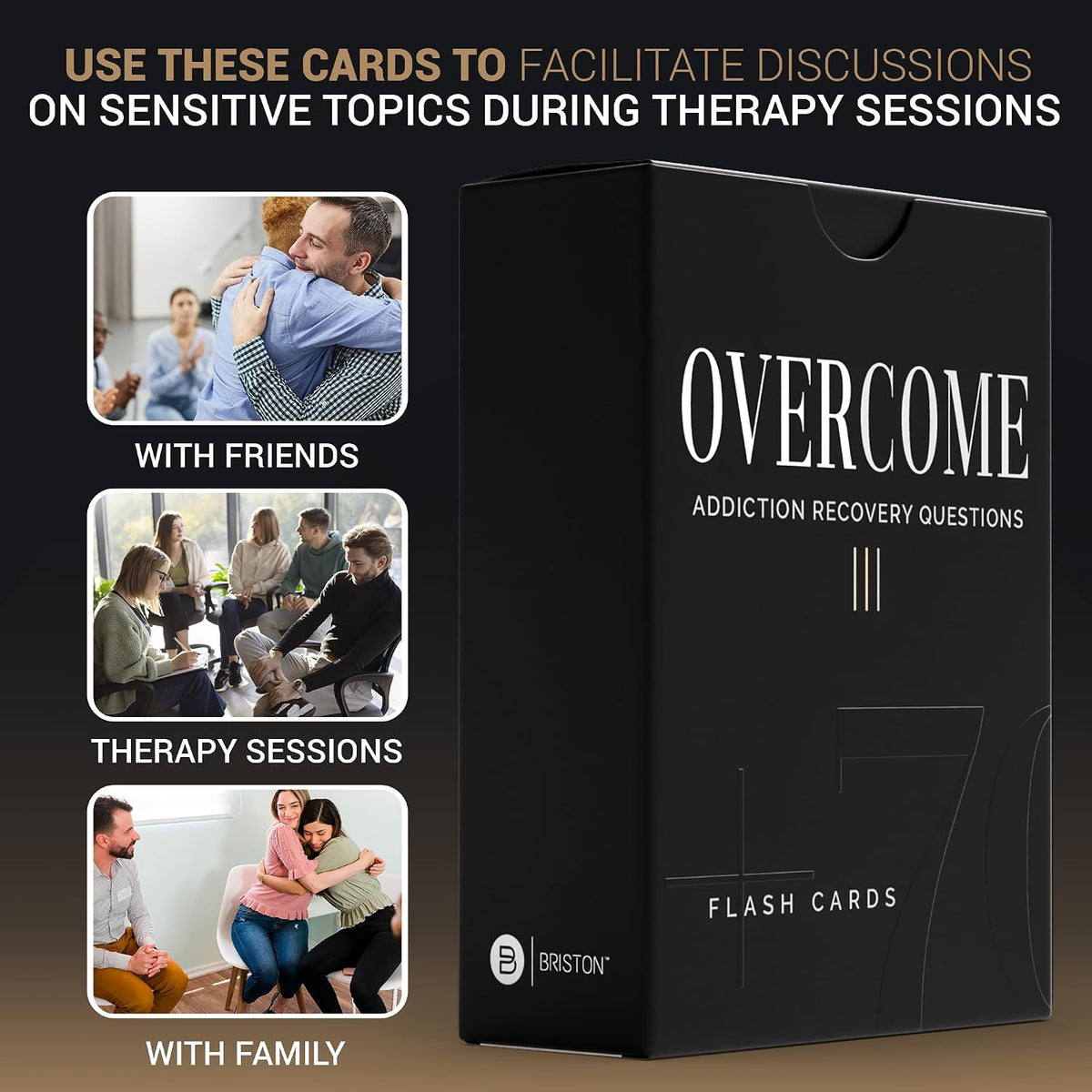 Addiction Recovery Flash Cards – 70 Therapy & Reflection Questions