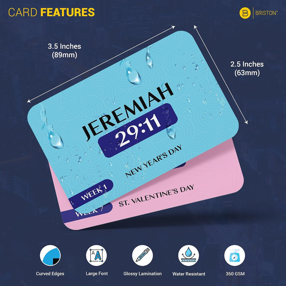 Bible Memory Verse Flash Cards – 52 Weekly Scripture Cards in 4 Translations