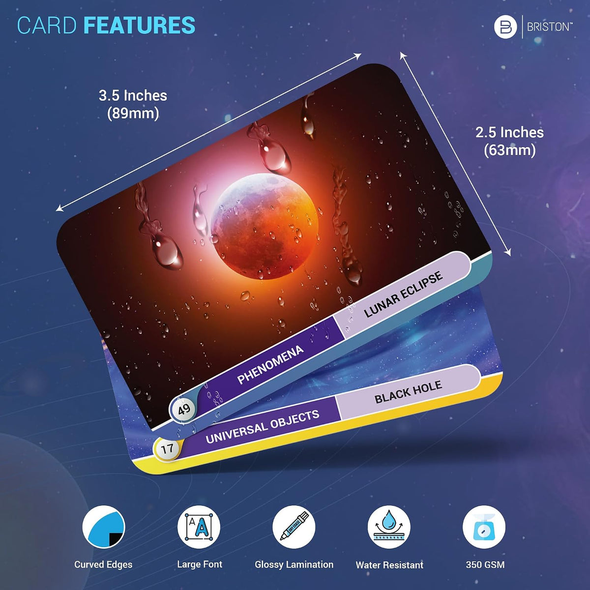 Astronomy Flash Cards – 77 Space Facts, Solar System, Stars & Galaxies