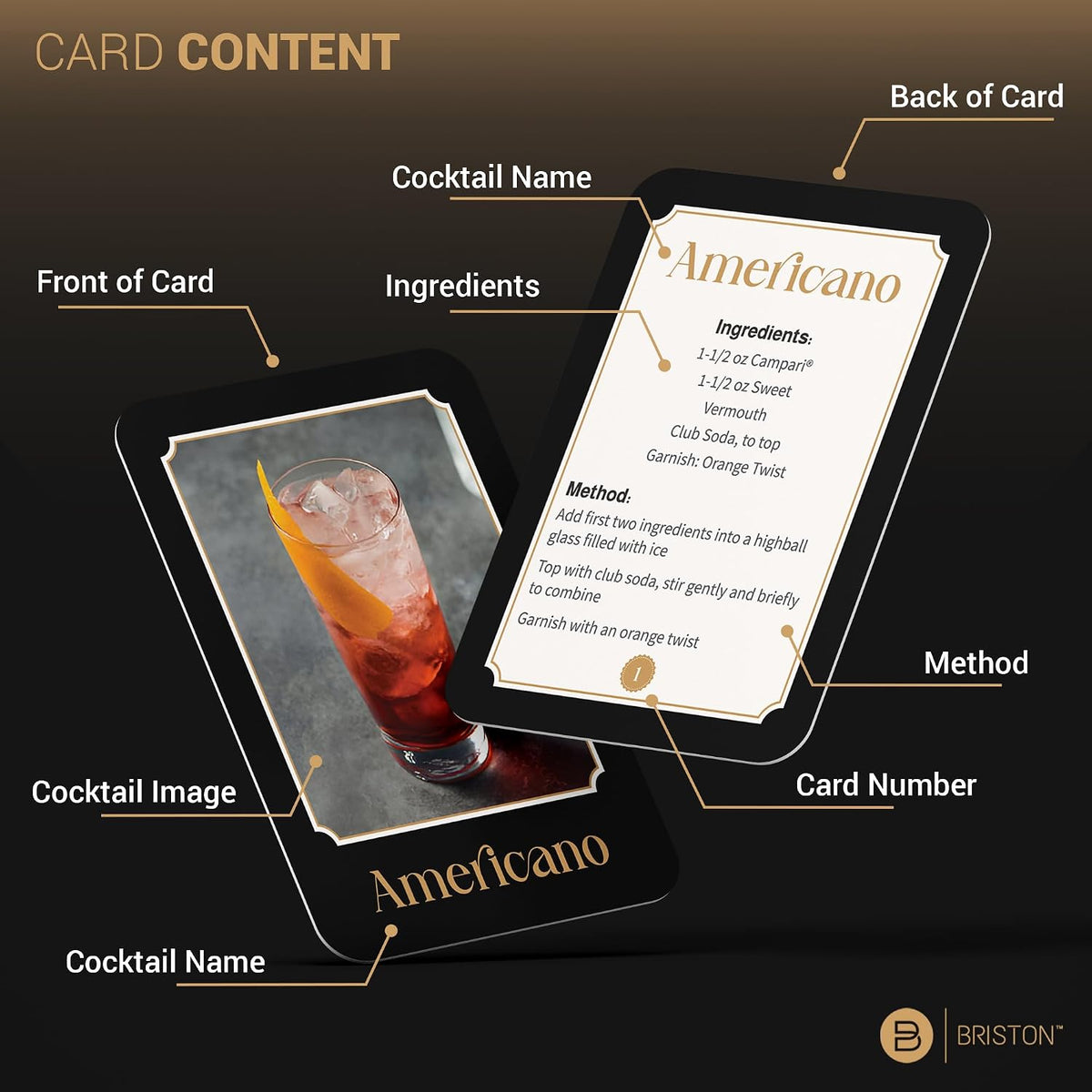 Cocktail Recipe Flash Cards – 52 Classic & Modern Drink Recipes