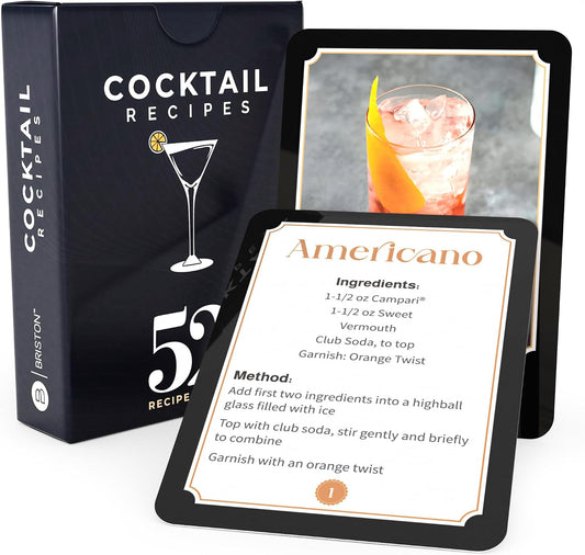 Cocktail Recipe Flash Cards – 52 Classic & Modern Drink Recipes