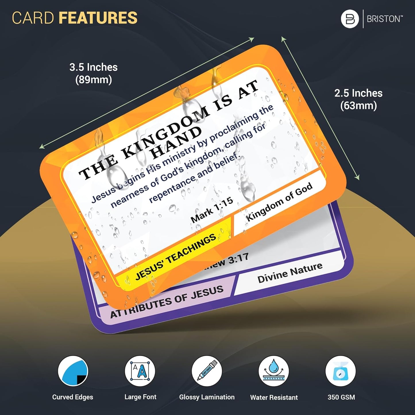 Bible Study Flash Cards – 180 Cards About Jesus, Miracles & Teachings