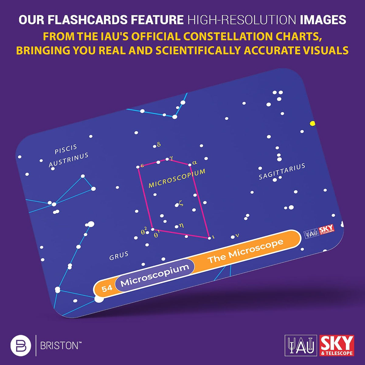 Constellation Flash Cards – 88 Astronomy Cards for Stargazing & Space Study