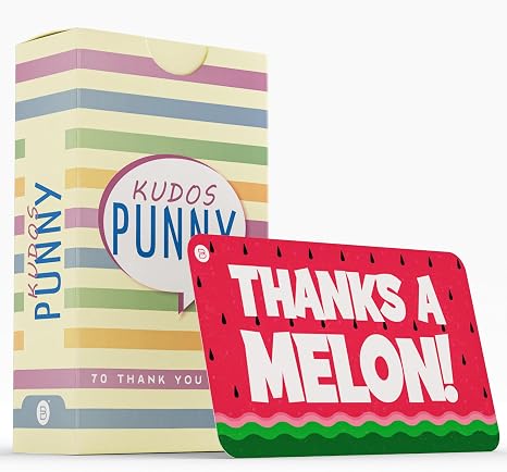 Funny Thank You Cards – 70 Punny Appreciation Notes, 7 Designs