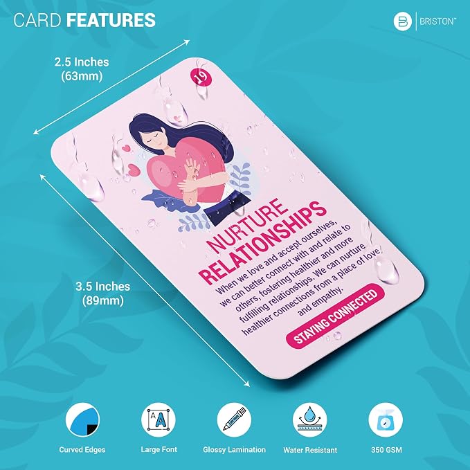 Positive Affirmation Cards – 50 Mindfulness & Wellness Cards