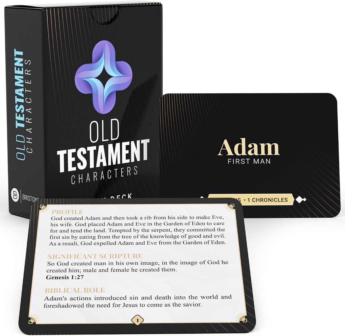 Old Testament Bible Character Flash Cards – 75 Figures for Study & Review