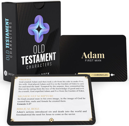 Old Testament Bible Flash Cards – 75 Biblical Characters for Study & Review