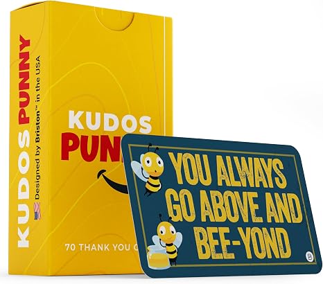 Teacher Appreciation Thank You Cards – 70 Punny Notes, 7 Designs
