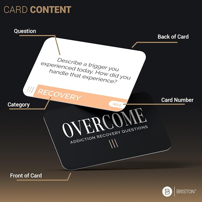 Addiction Recovery Flash Cards – 70 Therapy & Reflection Questions