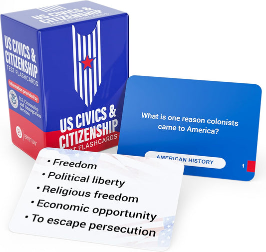 US Citizenship Test Flash Cards – 130 Civics Questions for Naturalization