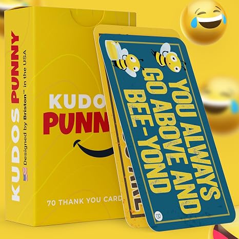 Teacher Appreciation Thank You Cards – 70 Punny Notes, 7 Designs