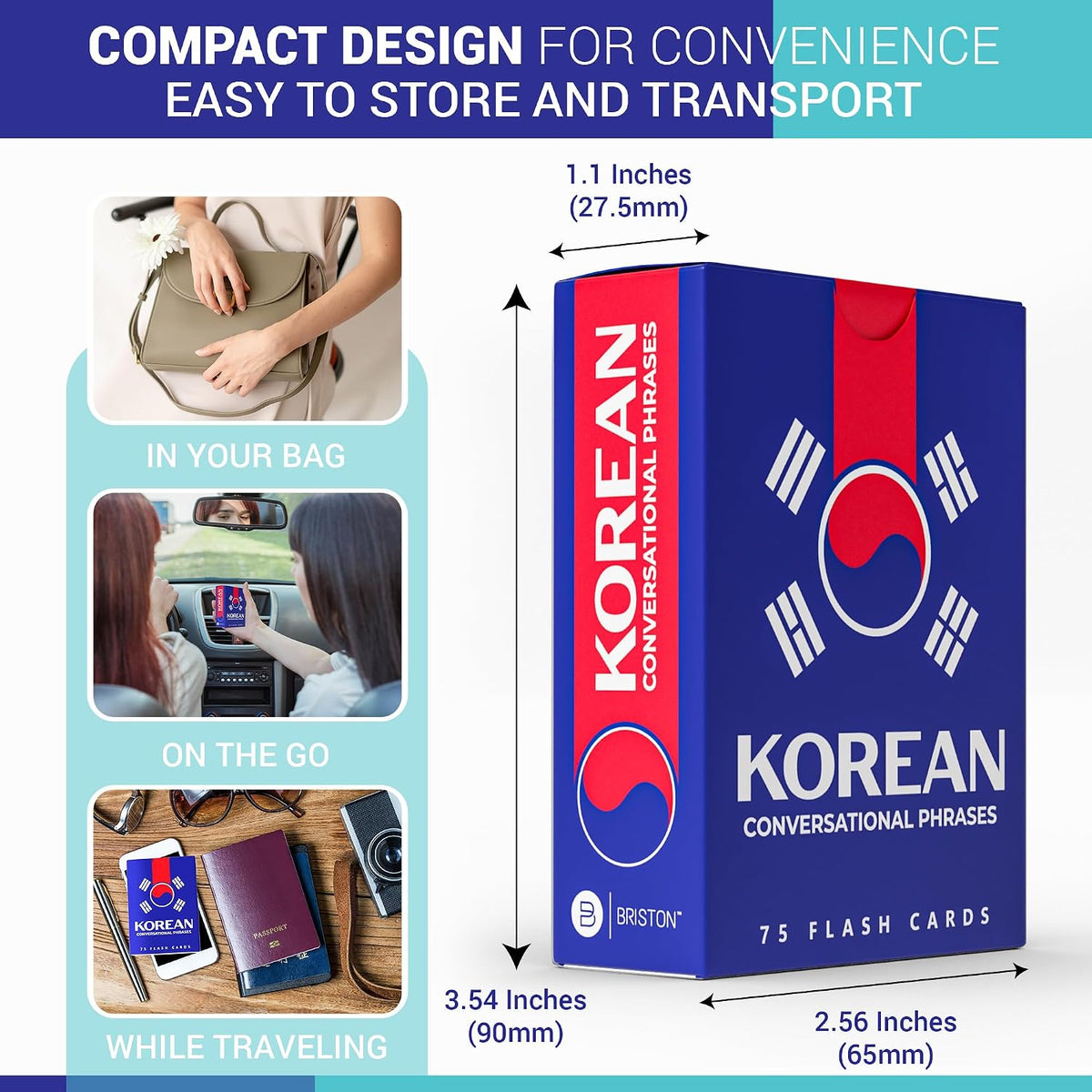 Korean Conversation Flash Cards with Audio – 75 Phrases for Beginners