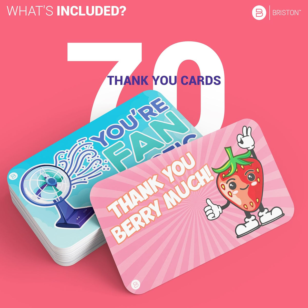 Funny Thank You Cards – 70 Punny Appreciation Notes, 7 Designs