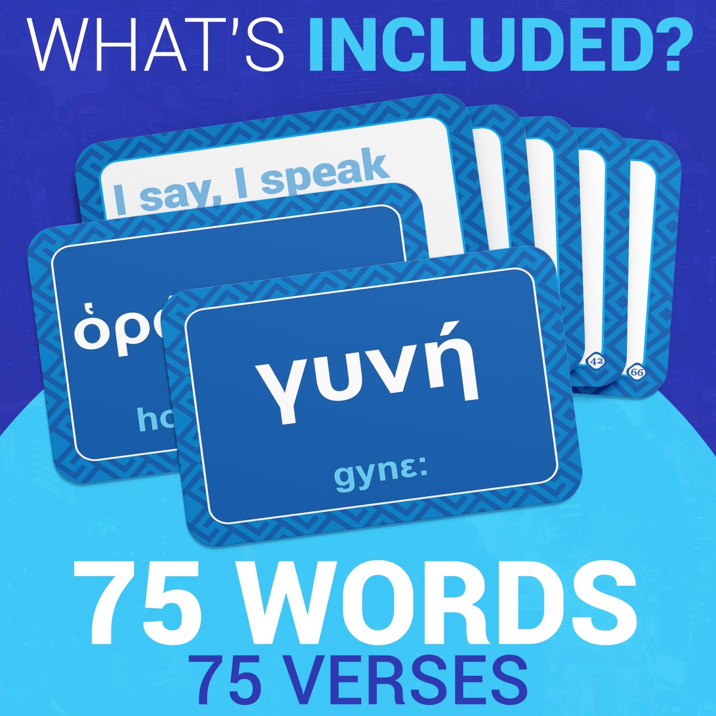 Briston Biblical Greek Vocabulary 75 Flash Cards – Learn English to Greek Scripture Common Vocab Terms – Language Translation Education for Christian Schools, Homeschool, Bible Study Groups, or Church