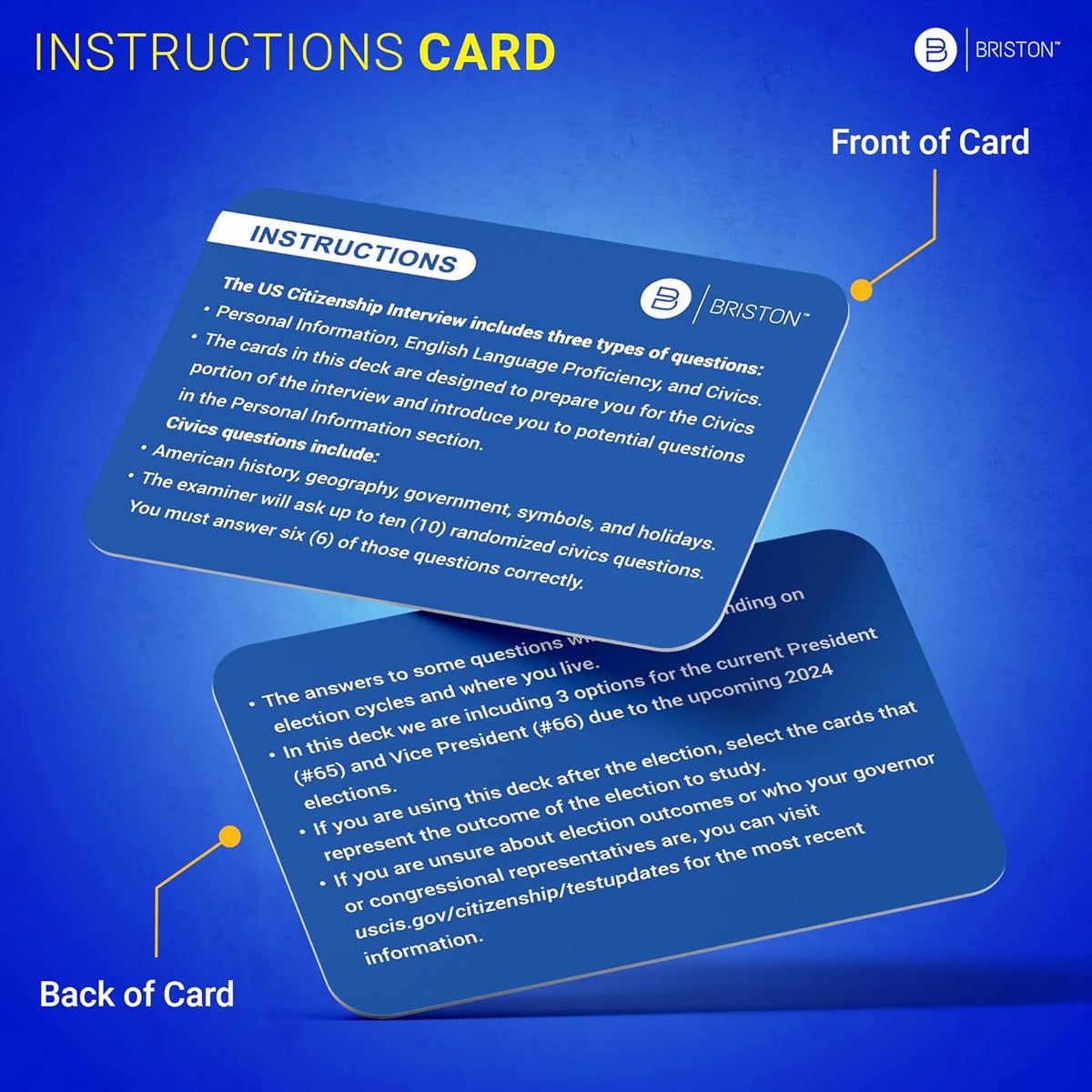 US Citizenship Test Flash Cards – 130 Civics Questions for Naturalization