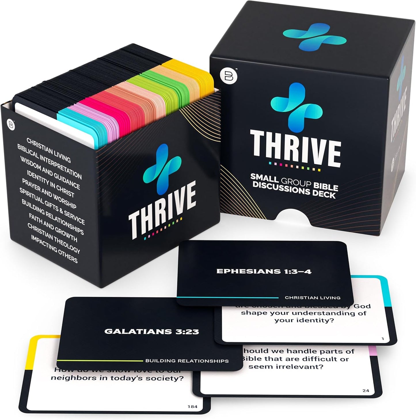 Briston Thrive Small Group Bible Discussions Deck, Bible Study Supplies Flash Cards for Engaging Bible Study Sessions, Perfect for Small Group Bible Study and Personal Growth