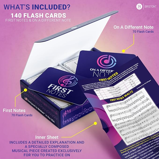Music Theory Flash Cards – 140 Notes, Clefs, Symbols & Key Signatures