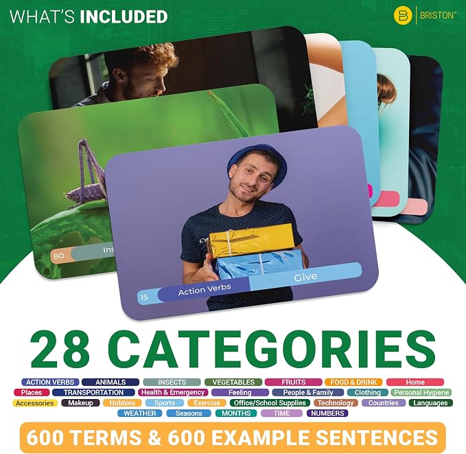 Spanish Vocabulary Flash Cards – 600 Words, Sentences & Pronunciation