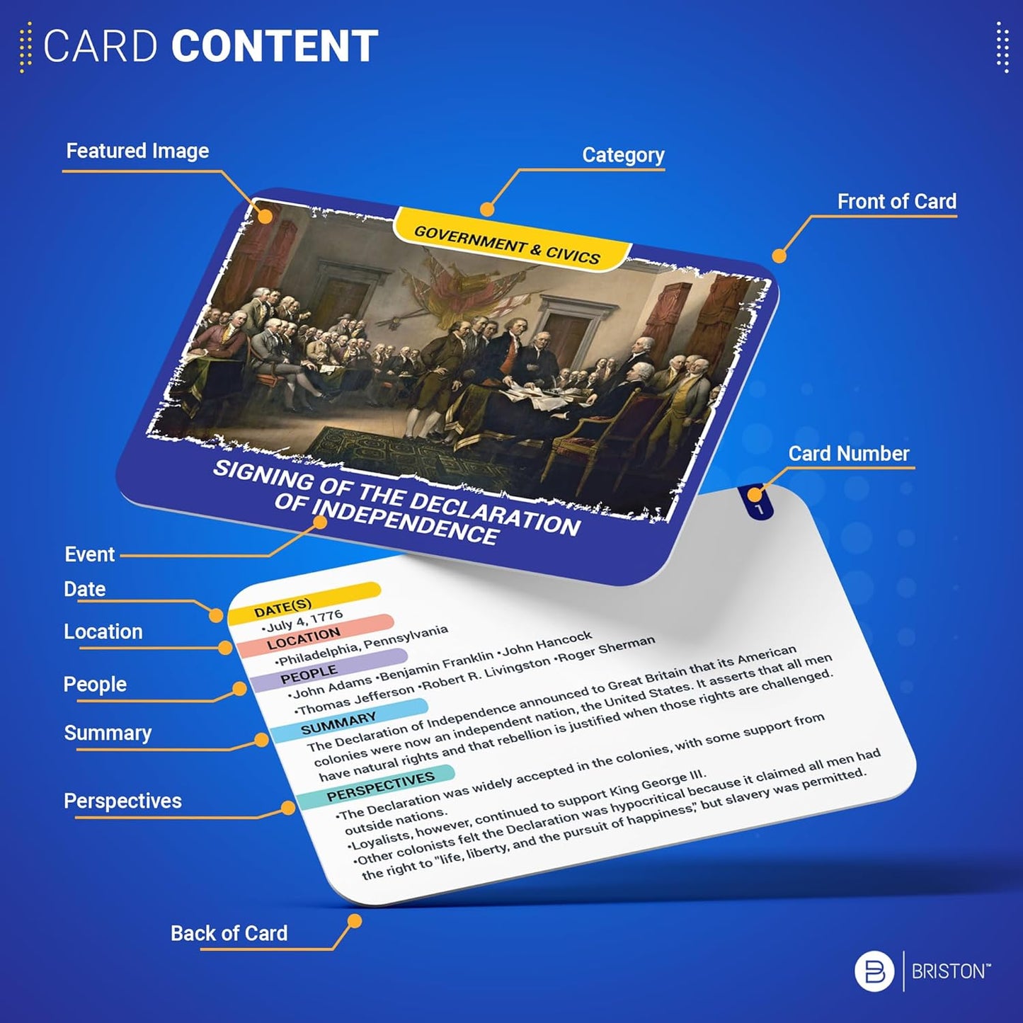 American History Flash Cards – Discover the Story of the United States, One Card at a Time